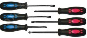 Отвертки ''Стандарт'', CrV сталь, магнитный наконечник, двухцветная прорезиненная ручка, набор 6 шт Отвертки ''Стандарт'', CrV сталь, магнитный наконечник, двухцветная прорезиненная ручка, набор 6 шт