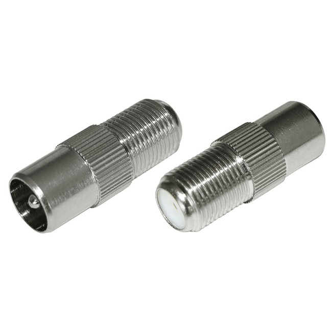 Переходник антенный, (гнездо F - штекер TV), (1шт) REXANT Переходник антенный, (гнездо F - штекер TV), (1шт) REXANT