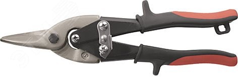 Ножницы по металлу ''Мастер'', усиленные CrV, прорезиненные ручки, прямые 250 мм