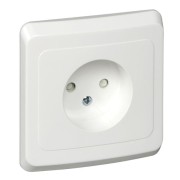 Розетка 1-м СП Этюд 16А IP20 250В без заземл. защ. шторки бел. SE PC16-002B Розетка 1-м СП Этюд 16А IP20 250В без заземл. защ. шторки бел. SE PC16-002B