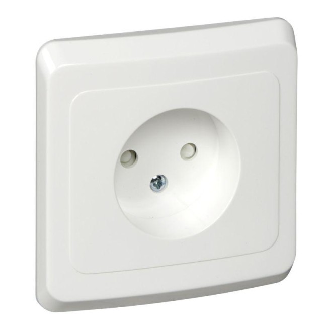 Розетка 1-м СП Этюд 16А IP20 250В без заземл. защ. шторки бел. SE PC16-002B Розетка 1-м СП Этюд 16А IP20 250В без заземл. защ. шторки бел. SE PC16-002B