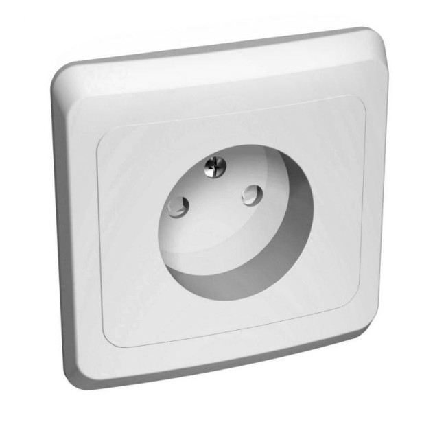 Розетка 1-м СП Этюд 16А IP20 250В без заземл. защ. шторки бел. SE PC16-002B Розетка 1-м СП Этюд 16А IP20 250В без заземл. защ. шторки бел. SE PC16-002B