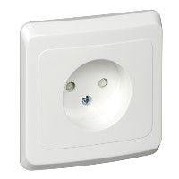 Розетка 1-м СП Этюд 16А IP20 250В без заземл. защ. шторки бел. SE PC16-002B Розетка 1-м СП Этюд 16А IP20 250В без заземл. защ. шторки бел. SE PC16-002B