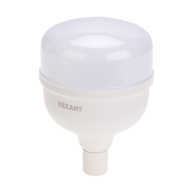 Лампа светодиодная высокомощная COMPACT 50Вт E27 с переходником на E40 4750Лм 6500K холодный свет REXANT Лампа светодиодная высокомощная COMPACT 50Вт E27 с переходником на E40 4750Лм 6500K холодный свет REXANT