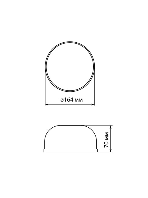 Рассеиватель для светильника НПБ круг 60 Вт матированный TDM