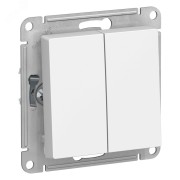 Переключатель двухклавишный ATLASDESIGN схема 6 10АХ механизм белый Переключатель двухклавишный ATLASDESIGN схема 6 10АХ механизм белый