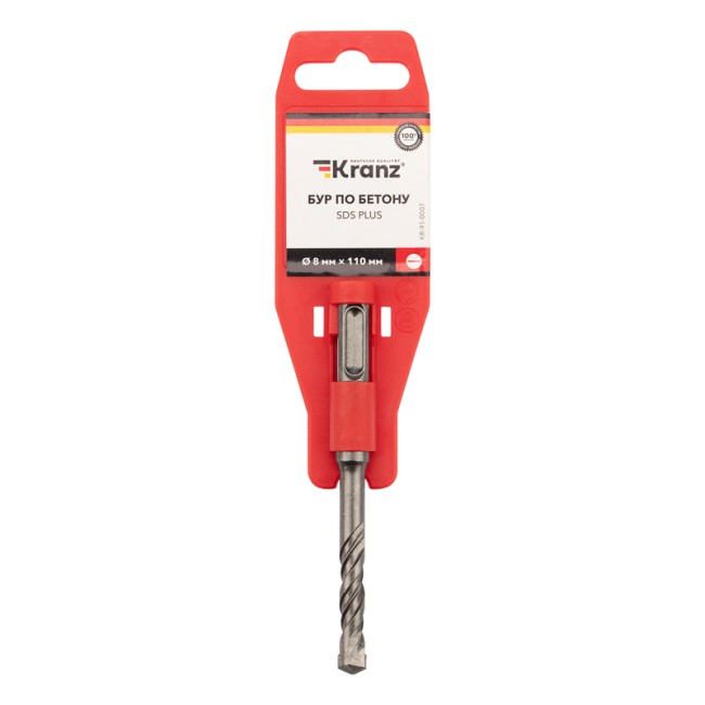 Бур по бетону 8x110x50 мм SDS PLUS Kranz Бур по бетону 8x110x50 мм SDS PLUS Kranz