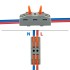 Клемма СМК 222-422 проходная 2 полюса (0,08-4 мм²), серая (25 шт./уп.) REXANT