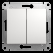 GLOSSA Переключатель двухклавишный в рамку белый схема 6 GLOSSA Переключатель двухклавишный в рамку белый схема 6