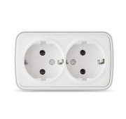 Розетка 2-м ОП Электра 16А IP20 с заземл. бел. Союз 0020 Розетка 2-м ОП Электра 16А IP20 с заземл. бел. Союз 0020