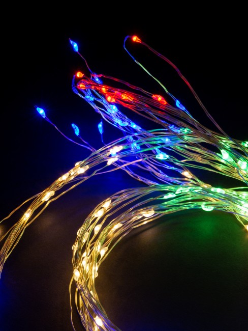 Гирлянда светодиодная "Роса - занавес" 2х2 м, 200LED, многоцветн., ПДУ, USB, IP20, TDM
