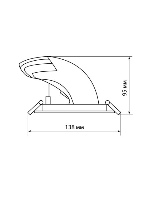 Светильник встраиваемый поворотный "Акцент-1" LED DSL-01-030-WW 30 Вт, 24°, 3000 К, 90 Ra, IP40, TDM Светильник встраиваемый поворотный "Акцент-1" LED DSL-01-030-WW 30 Вт, 24°, 3000 К, 90 Ra, IP40, TDM