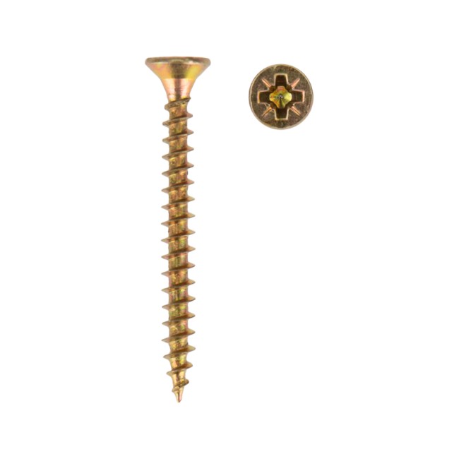 Саморез универсальный 4х35, желтый цинк, короб (200 шт/уп) KRANZ 