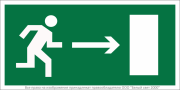 Наклейка BL-3015.E03 "Направление к эвакуационному выходу направо" Белый свет a12483 Наклейка BL-3015.E03 "Направление к эвакуационному выходу направо" Белый свет a12483