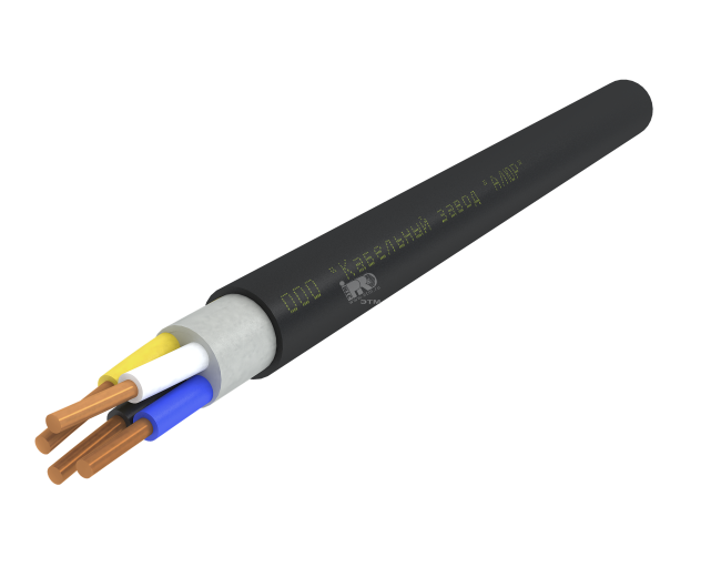 Кабель силовой ВВГнг(А)-LSLTx 4х2.5 (PE)-1 однопроволочный (барабан)