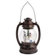 Декоративный фонарь с эффектом снегопада и подсветкой Снеговики, Белый Декоративный фонарь с эффектом снегопада и подсветкой Снеговики, Белый