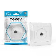 Розетка компьютерная 1-м СП AVA в сборе бел. TOKOV LIGHT TKL-AV-RC1-C01 Розетка компьютерная 1-м СП AVA в сборе бел. TOKOV LIGHT TKL-AV-RC1-C01
