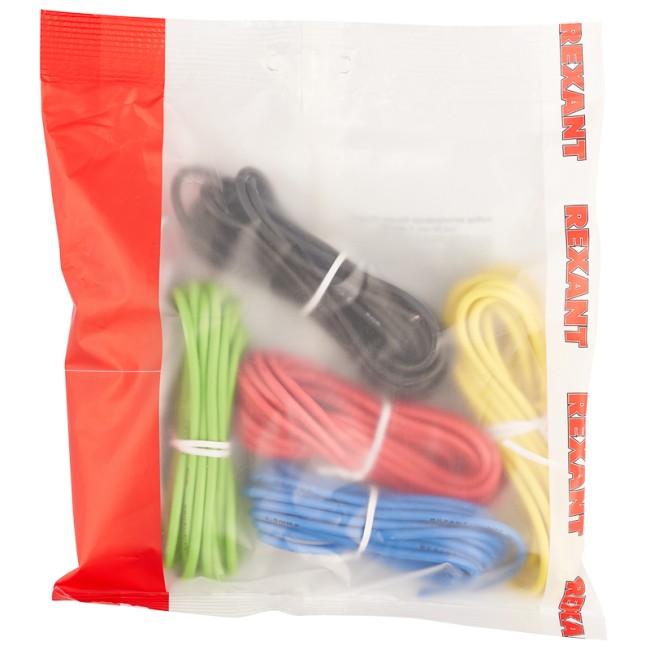 Набор автопровода REXANT «Радуга» 1х2,50 мм, 6 цветов (белый, желтый, зеленый, красный, синий, черный) по 3 метра