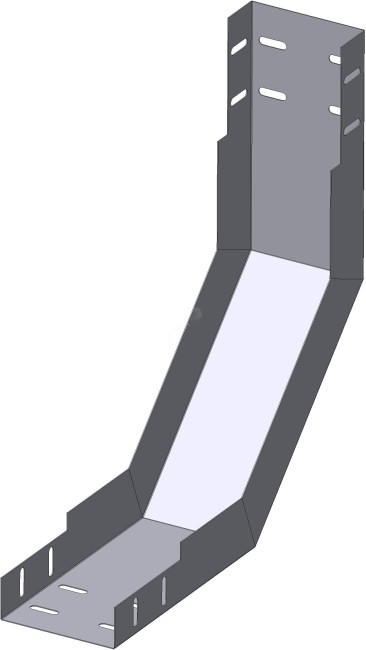 Лоток угловой ЛМс-90В 150х50-1,2ц УТ1,5