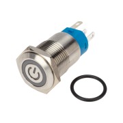 Кнопка антивандальная Ø16 250В Б/Фикс (5с) OFF-(ON) / ON-(OFF) плоская подсв/красная POWER (A-16-F5) REXANT Кнопка антивандальная Ø16 250В Б/Фикс (5с) OFF-(ON) / ON-(OFF) плоская подсв/красная POWER (A-16-F5) REXANT