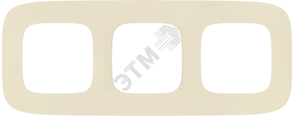 Valena ALLURE Рамка 3 поста слоновая кость универсальная