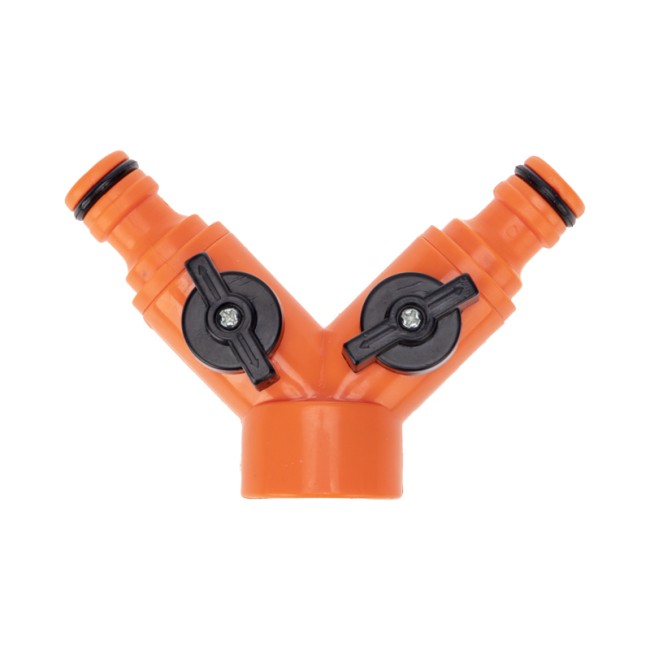 Разветвитель 2-х канальный на кран 1/2"-3/4" ЧЕТЫРЕ СЕЗОНА