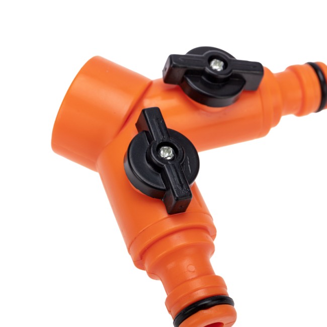 Разветвитель 2-х канальный на кран 1/2"-3/4" ЧЕТЫРЕ СЕЗОНА