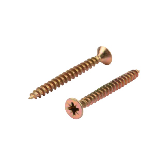 Саморез универсальный 5х50, желтый цинк, пакет (400 шт/уп) KRANZ