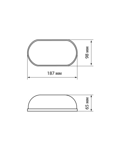 Рассеиватель для светильника НПБ овал 60 Вт матированный TDM