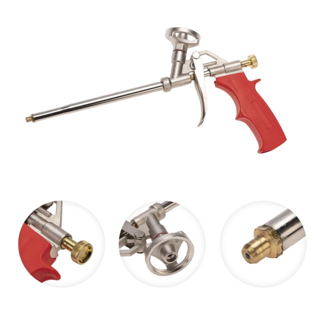 Пистолет для монтажной пены металлический с конфузором и регулировкой REXANT Пистолет для монтажной пены металлический с конфузором и регулировкой REXANT