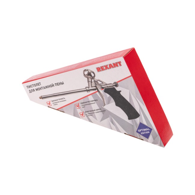 Пистолет для монтажной пены металлический с конфузором и регулировкой REXANT Пистолет для монтажной пены металлический с конфузором и регулировкой REXANT