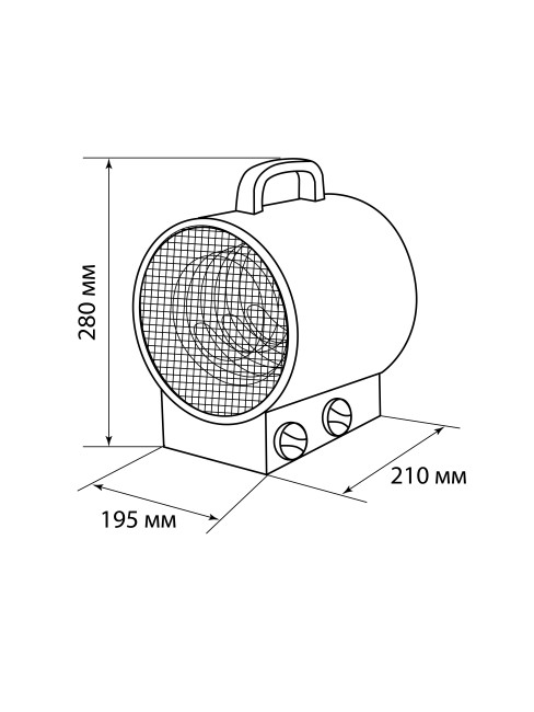 Тепловая пушка ТПК-БО, 2 кВт, круглый корпус, терморегулятор, TDM Тепловая пушка ТПК-БО, 2 кВт, круглый корпус, терморегулятор, TDM