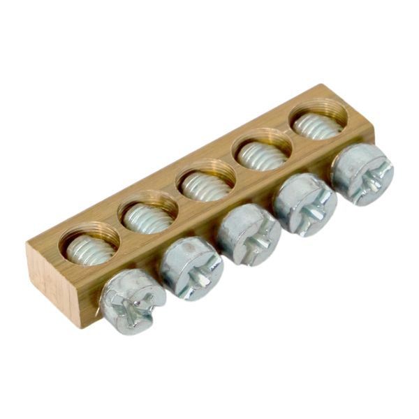 Шина PEN "ноль-земля" (6х9мм) 5 отв. для щитов Nova Unix Unix65 EKF nv-k5