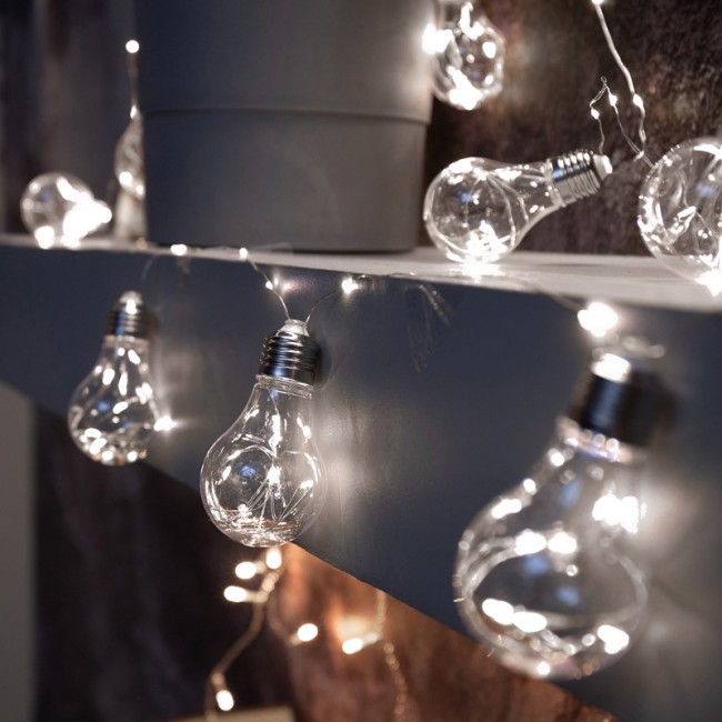 Гирлянда светодиодная Ретро-лампы 3 м, белое свечение, батарейки 3хАА NEON-NIGHT Гирлянда светодиодная Ретро-лампы 3 м, белое свечение, батарейки 3хАА NEON-NIGHT