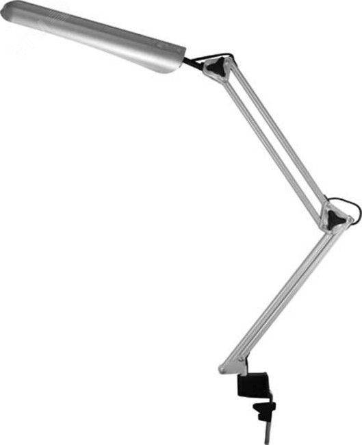 Светильник настольный Гермес серебристый LED 8Вт сенсорный выключатель струбцина 2 звена Светильник настольный Гермес серебристый LED 8Вт сенсорный выключатель струбцина 2 звена