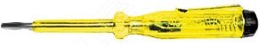 Отвертка индикаторная, желтая ручка 100 - 500 В, 140 мм