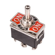 Тумблер 250V 15А (6c) ON-OFF-(ON) двухполюсный (KN-213) REXANT Тумблер 250V 15А (6c) ON-OFF-(ON) двухполюсный (KN-213) REXANT