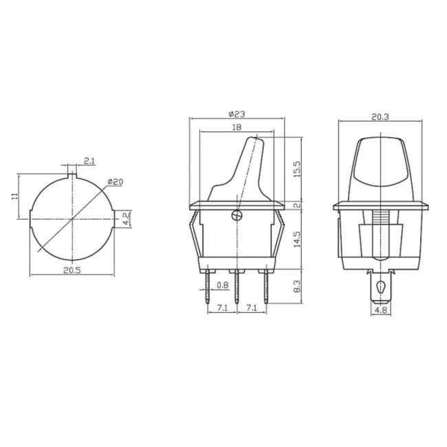 Выключатель клавишный круглый 12V 16А (3с) ON-OFF желтый с подсветкой (RWB-224, SС-214) REXANT Выключатель клавишный круглый 12V 16А (3с) ON-OFF желтый с подсветкой (RWB-224, SС-214) REXANT