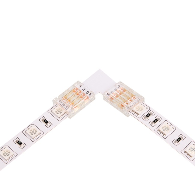 Коннектор WOLTA WLS-4PIN-RGB-10MM-L угловой для ленты SMD RGB шириной 10мм, комплект 3шт. Коннектор WOLTA WLS-4PIN-RGB-10MM-L угловой для ленты SMD RGB шириной 10мм, комплект 3шт.