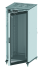 Шкаф напольный 42U 600х800мм передняя дверь стекло/задняя глухая дверь крыша укомплектована вводом и заглушками