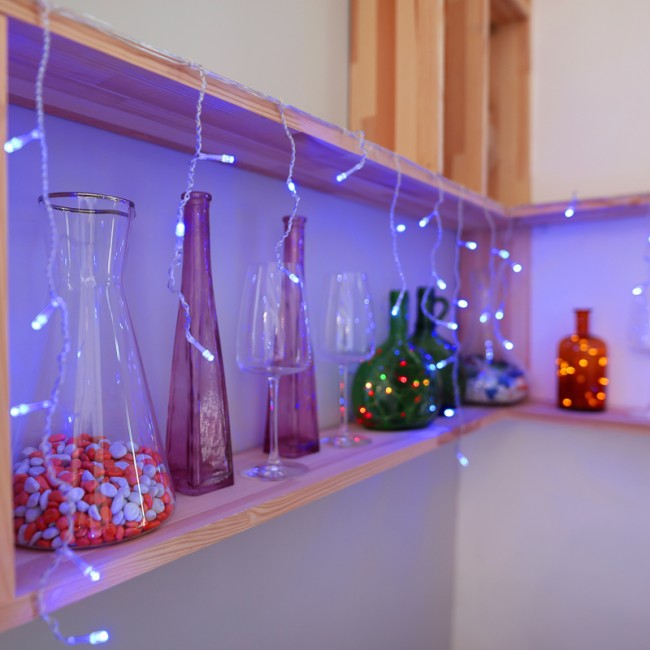 Гирлянда Айсикл (бахрома) светодиодный, 1,8 х 0,5 м, прозрачный провод, 230 В, диоды синие Гирлянда Айсикл (бахрома) светодиодный, 1,8 х 0,5 м, прозрачный провод, 230 В, диоды синие