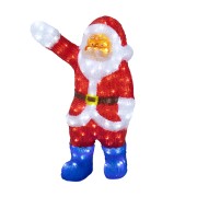 Акриловая светодиодная фигура Санта Клаус приветствует 60 см, 200 светодиодов, IP65 понижающий трансформатор в комплекте NEON-NIGHT Акриловая светодиодная фигура Санта Клаус приветствует 60 см, 200 светодиодов, IP65 понижающий трансформатор в комплекте NEON-NIGHT