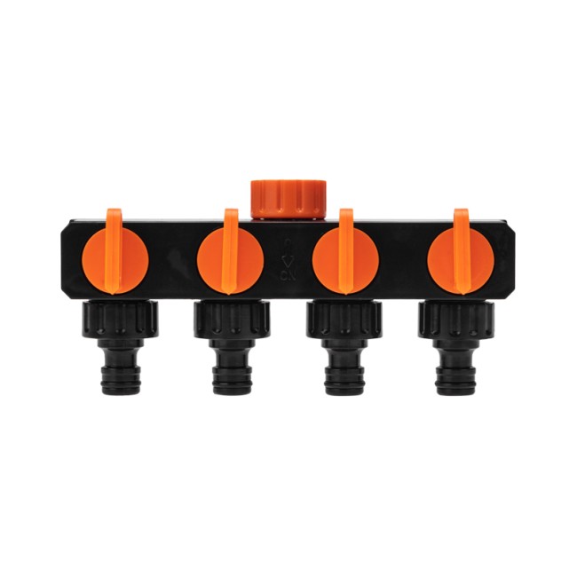 Разветвитель для шланга на 4 канала 1/2"-3/4" ЧЕТЫРЕ СЕЗОНА