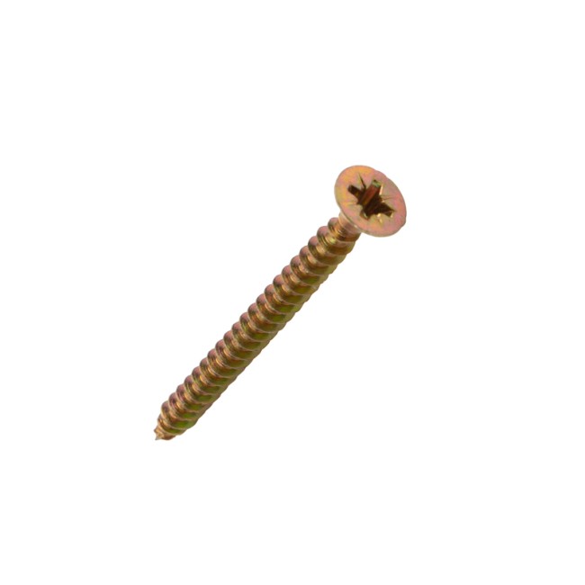 Саморез универсальный 4х50, желтый цинк, короб (200 шт/уп) KRANZ 