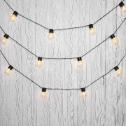 Лофт-гирлянда светодиодная 5 м, черный ПВХ, 20 LED, теплое белое свечение NEON-NIGHT Лофт-гирлянда светодиодная 5 м, черный ПВХ, 20 LED, теплое белое свечение NEON-NIGHT