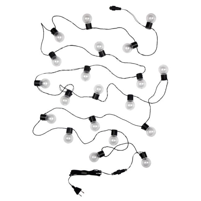 Лофт-гирлянда светодиодная 5 м, черный ПВХ, 20 LED, теплое белое свечение NEON-NIGHT Лофт-гирлянда светодиодная 5 м, черный ПВХ, 20 LED, теплое белое свечение NEON-NIGHT