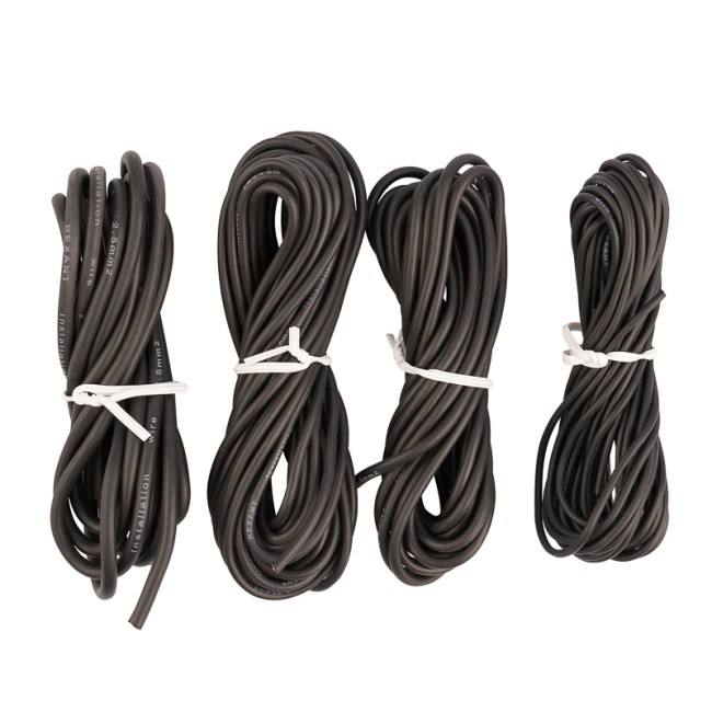 Набор автопровода REXANT «Ассорти» 0,50х5 м/0,75х5 м/1,50х3 м/2,50х2 м, цвет провода черный