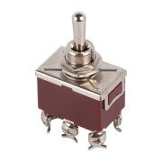 Тумблер 250V 15А (6c) (ON)-OFF-(ON) двухполюсный (KN-223) REXANT Тумблер 250V 15А (6c) (ON)-OFF-(ON) двухполюсный (KN-223) REXANT