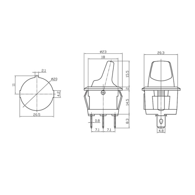 Выключатель клавишный круглый 12V 16А (3с) ON-OFF зеленый с подсветкой (RWB-224, SС-214) REXANT Выключатель клавишный круглый 12V 16А (3с) ON-OFF зеленый с подсветкой (RWB-224, SС-214) REXANT