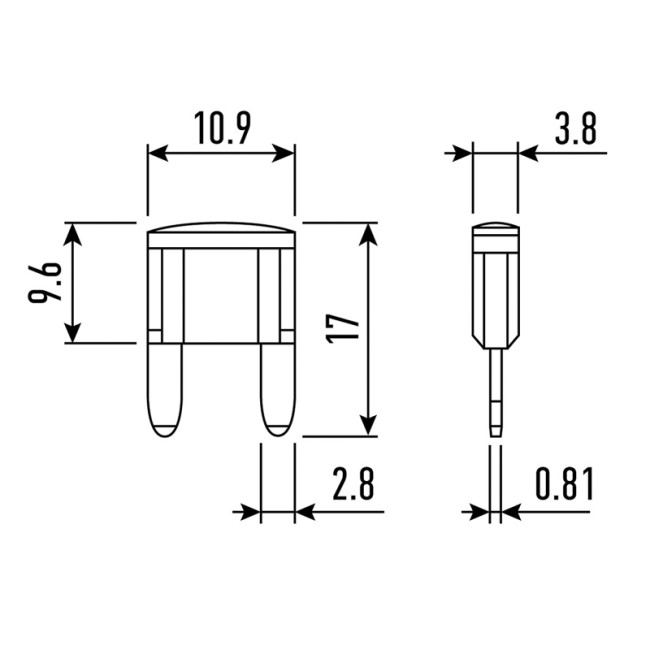 Набор автомобильных предохранителей "мини" в блистере REXANT Набор автомобильных предохранителей "мини" в блистере REXANT
